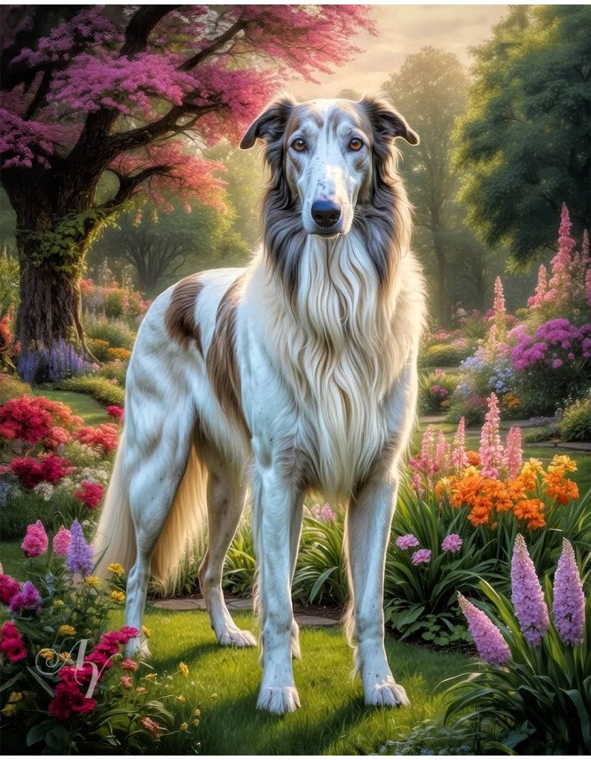 Borzoi Dog Portrait Paintings Borzoi Dog Portrait Paintings
