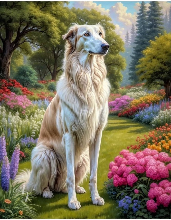 Borzoi Dog Portrait Paintings Borzoi Dog Portrait Paintings