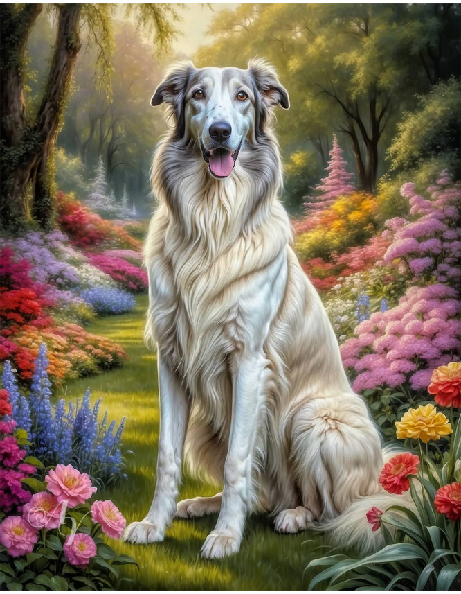 Borzoi Dog Portrait Paintings Borzoi Dog Portrait Paintings