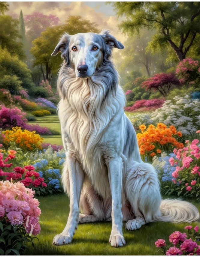 Borzoi Dog Portrait Paintings Borzoi Dog Portrait Paintings