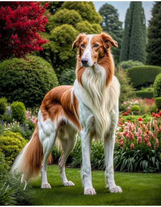 Borzoi Dog Portrait Paintings Borzoi Dog Portrait Paintings