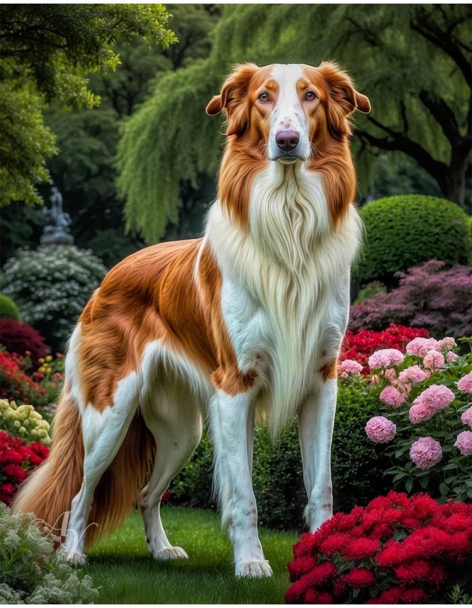 Borzoi Dog Portrait Paintings Borzoi Dog Portrait Paintings