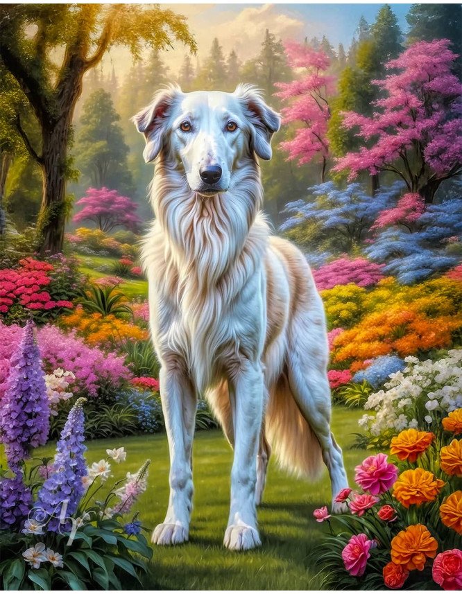 Borzoi Dog Portrait Paintings Borzoi Dog Portrait Paintings