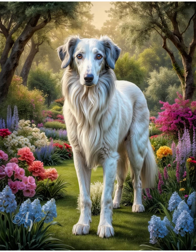 Borzoi Dog Portrait Paintings Borzoi Dog Portrait Paintings