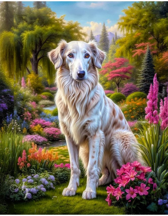 Borzoi Dog Portrait Paintings Borzoi Dog Portrait Paintings
