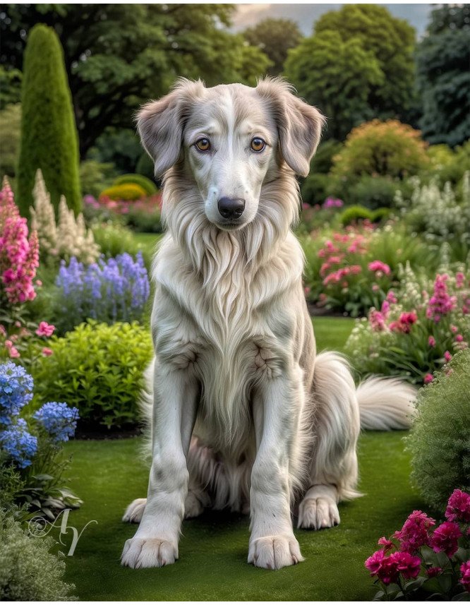 Borzoi Puppy Portrait Paintings Borzoi Puppy Portrait Paintings