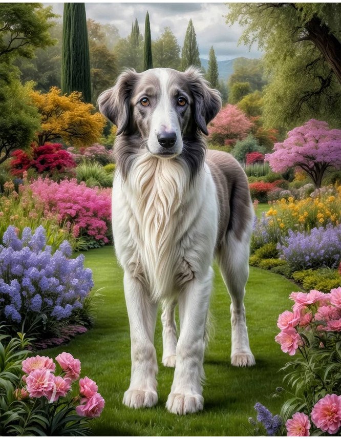 Borzoi Puppy Portrait Paintings Borzoi Puppy Portrait Paintings