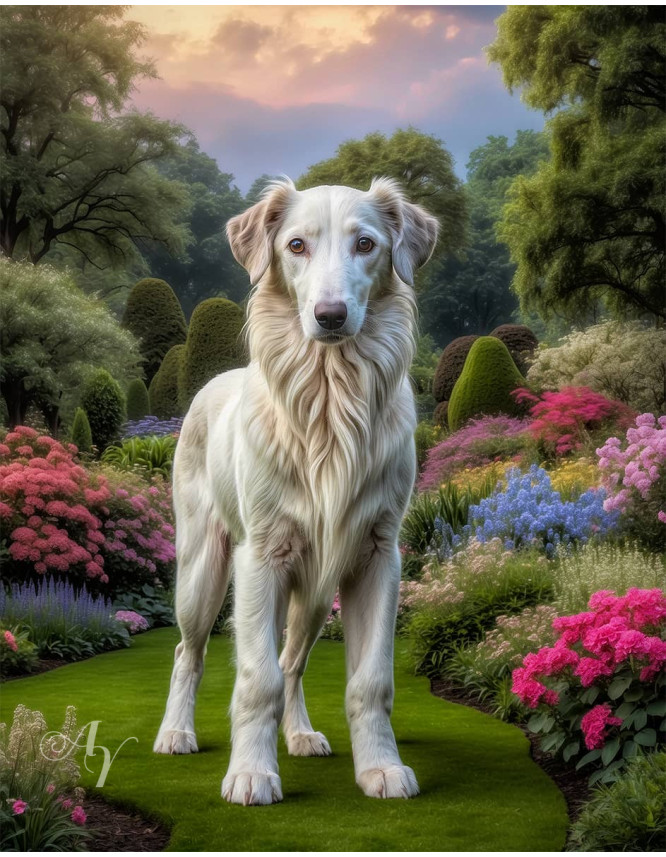 Borzoi Puppy Portrait Paintings Borzoi Puppy Portrait Paintings