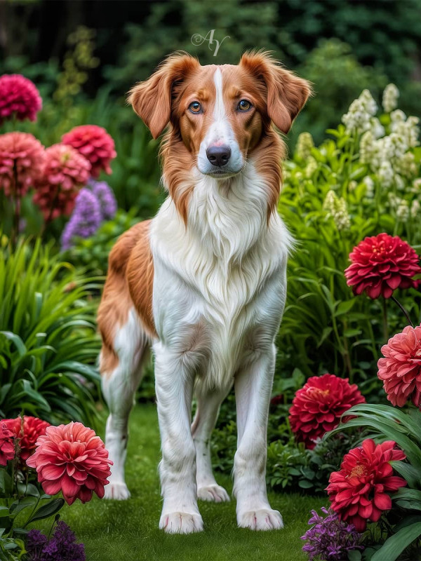 Borzoi Puppy Portrait Paintings