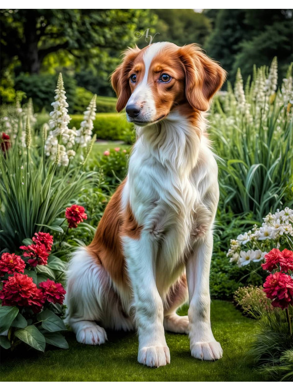 Borzoi Puppy Portrait Paintings