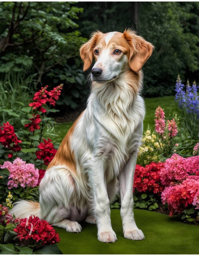 Borzoi Puppy Portrait Paintings Borzoi Puppy Portrait Paintings