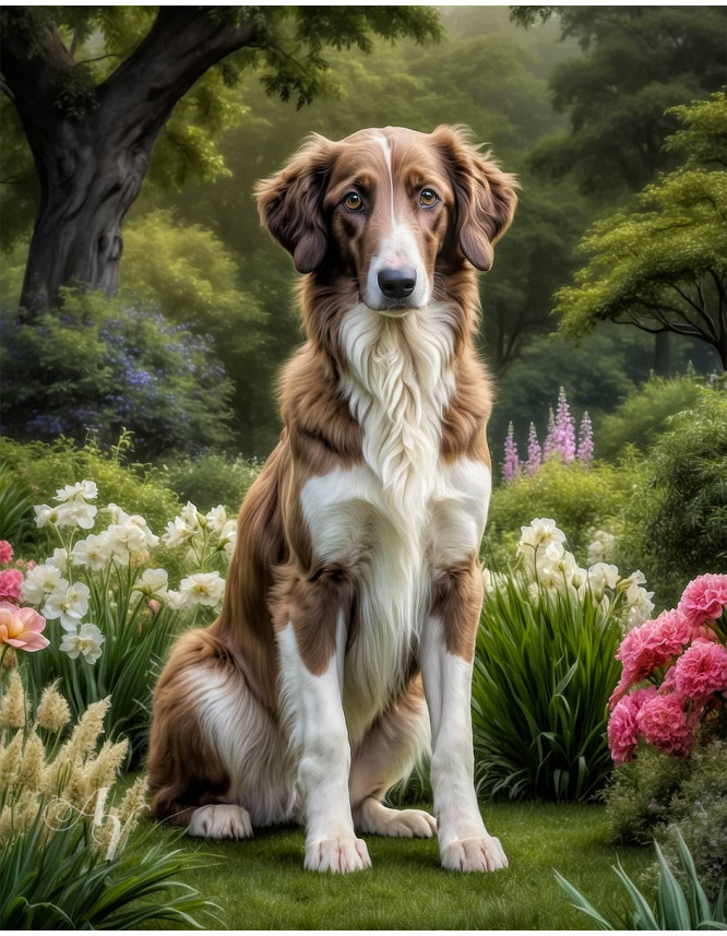 Borzoi Puppy Portrait Paintings Borzoi Puppy Portrait Paintings