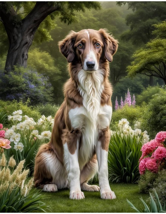Borzoi Puppy Portrait Paintings Borzoi Puppy Portrait Paintings