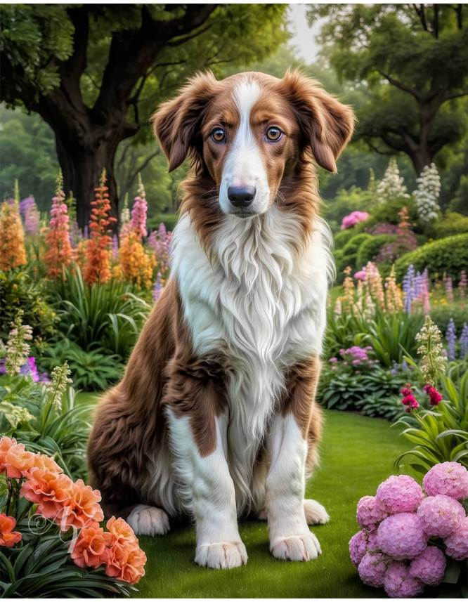 Borzoi Puppy Portrait Paintings Borzoi Puppy Portrait Paintings
