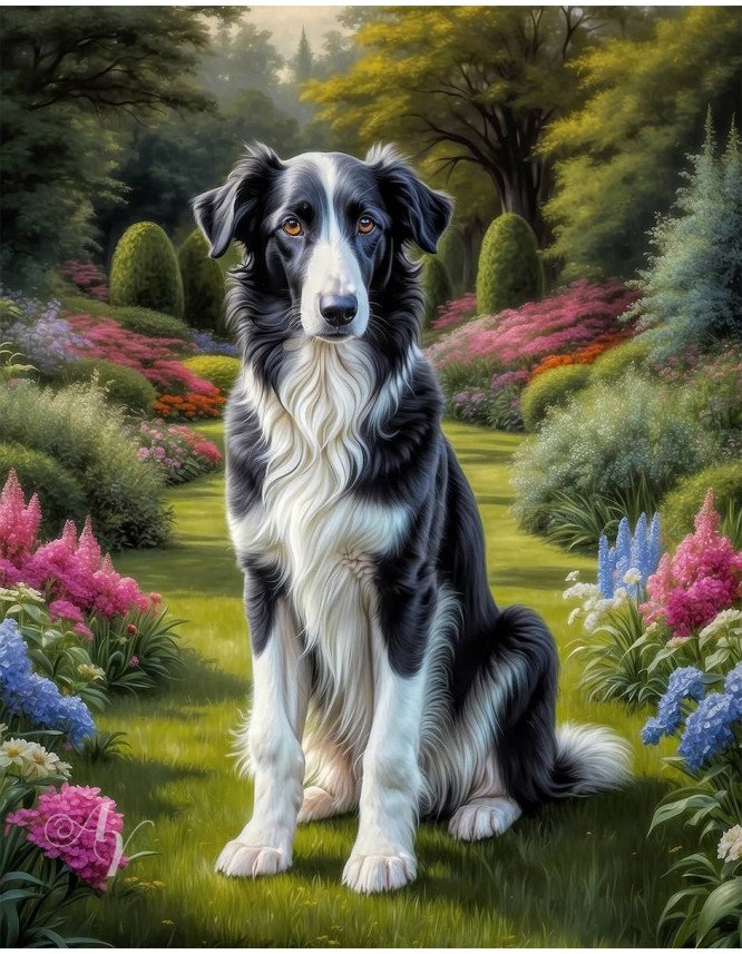Borzoi Puppy Portrait Paintings Borzoi Puppy Portrait Paintings