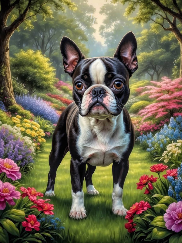 Boston Terrier Portrait Paintings