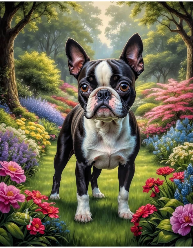 Boston Terrier Portrait Paintings