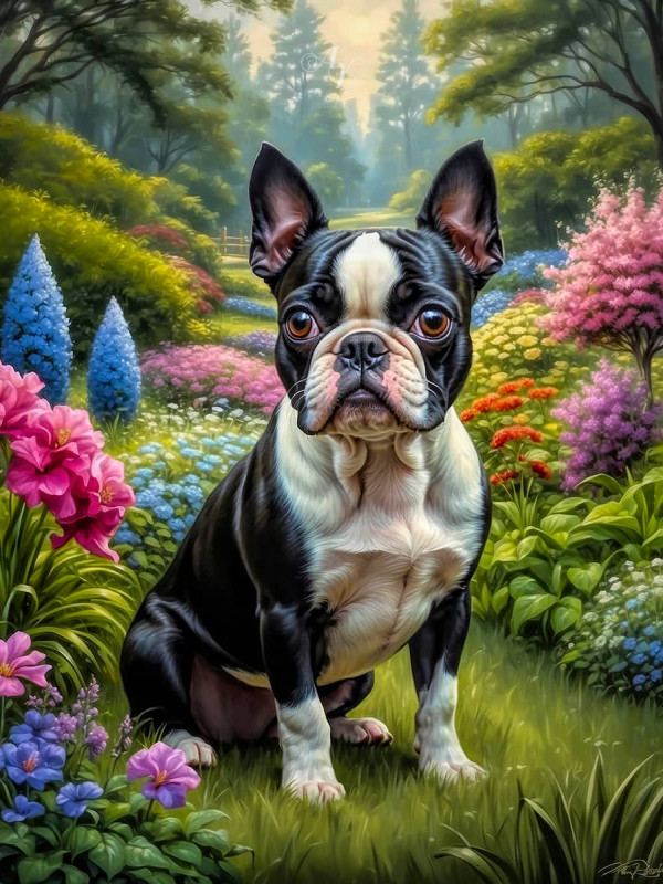Boston Terrier Portrait Paintings