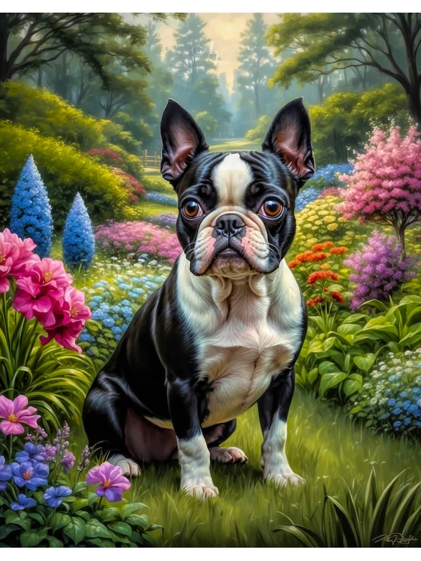 Boston Terrier Portrait Paintings