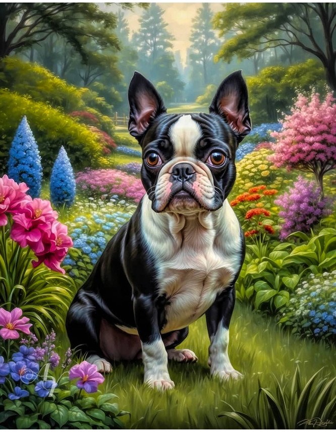 Boston Terrier Portrait Paintings Boston Terrier Portrait Paintings