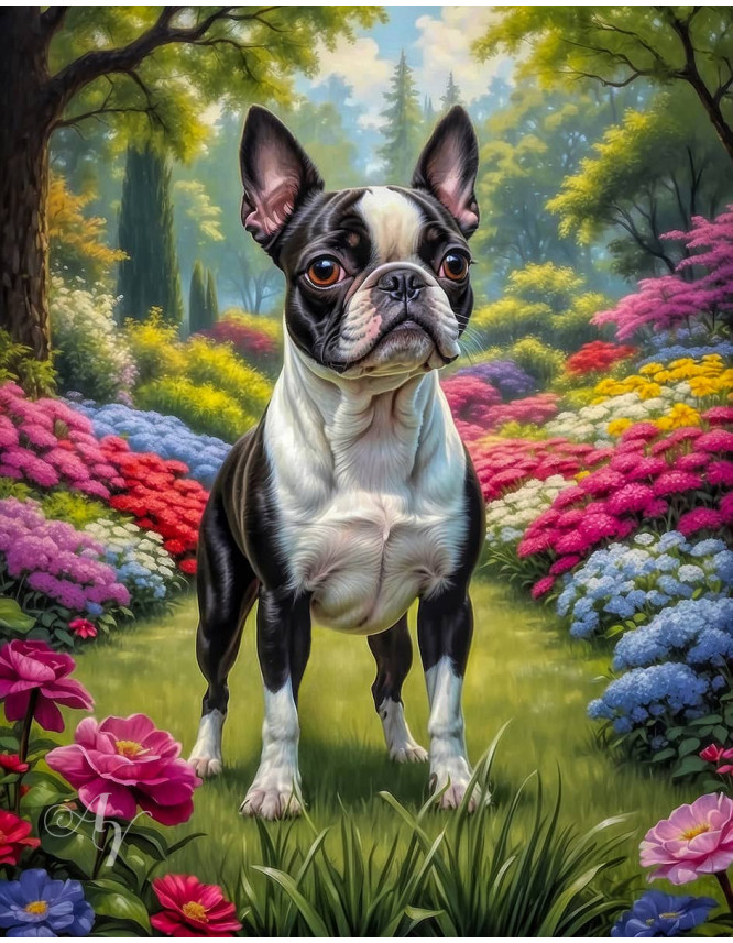 Boston Terrier Portrait Paintings