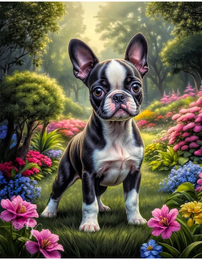 Boston Terrier Portrait Paintings
