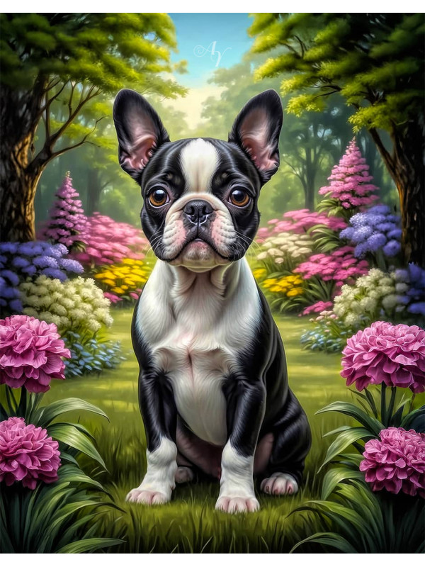 Boston Terrier Portrait Paintings