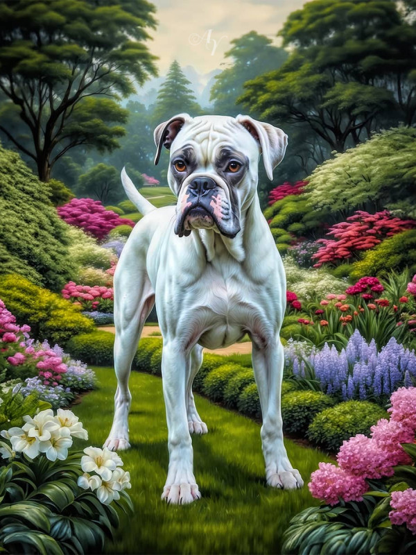 Boxer Dog Portrait Paintings