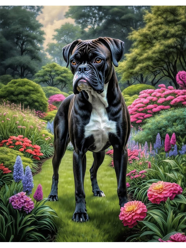 Boxer Dog Portrait Paintings