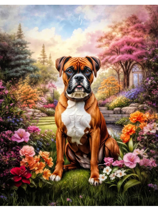 Boxer Dog Portrait Paintings