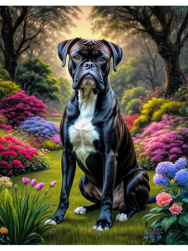 Boxer Dog Portrait Paintings