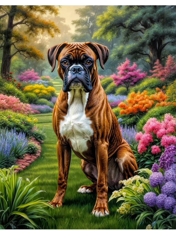 Boxer Dog Portrait Paintings