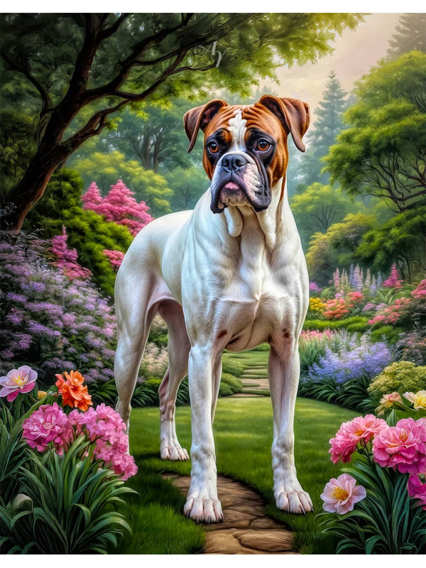 Boxer Dog Portrait Paintings