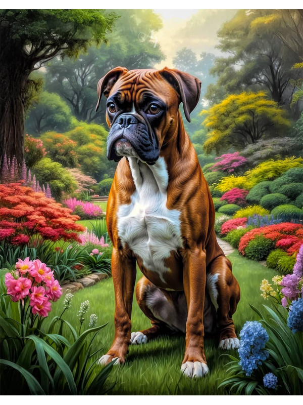 Boxer Dog Portrait Paintings