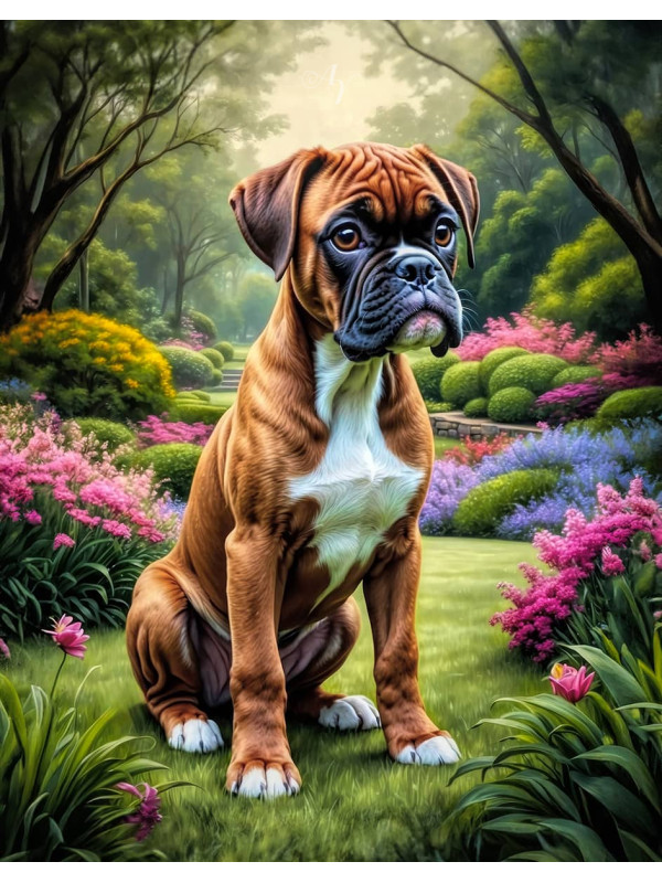 Boxer Dog Portrait Paintings