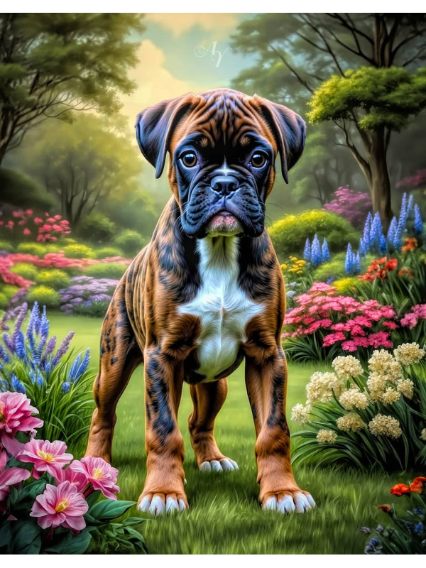 Boxer Dog Portrait Paintings