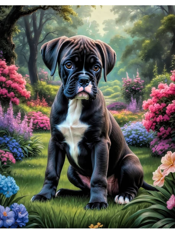 Boxer Dog Portrait Paintings