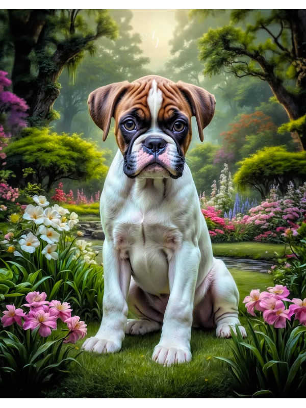 Boxer Dog Portrait Paintings