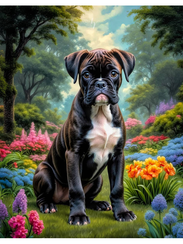 Boxer Dog Portrait Paintings