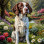 Brittany Spaniel Dog Portrait Paintings