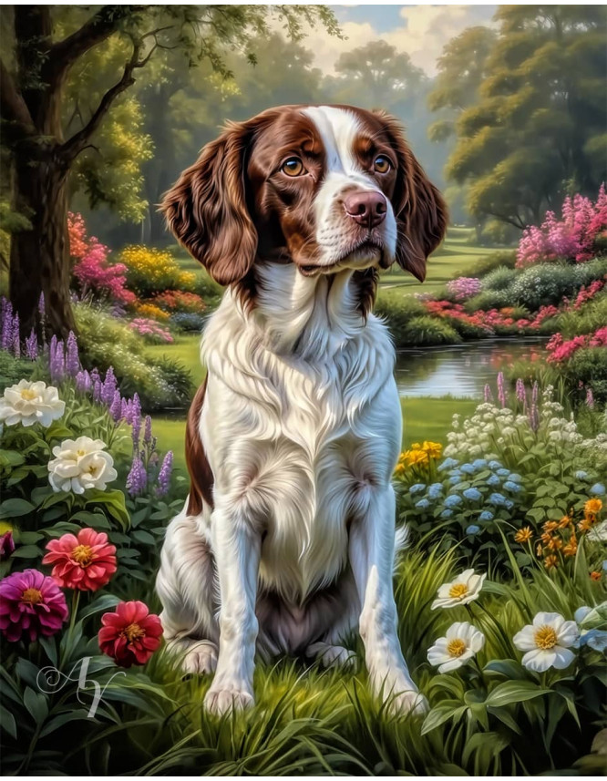 Brittany Spaniel Dog Portrait Paintings Brittany Spaniel Dog Portrait Paintings