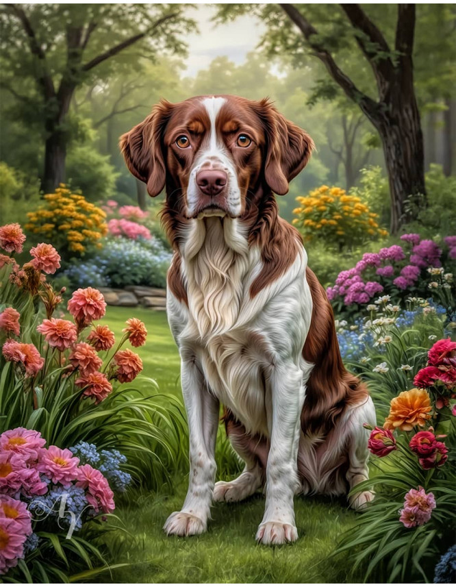 Brittany Spaniel Dog Portrait Paintings Brittany Spaniel Dog Portrait Paintings