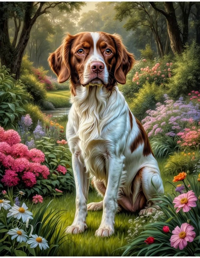 Brittany Spaniel Dog Portrait Paintings Brittany Spaniel Dog Portrait Paintings