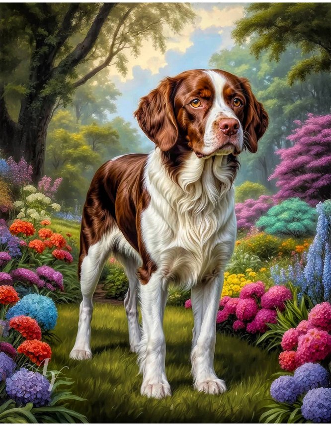 Brittany Spaniel Dog Portrait Paintings Brittany Spaniel Dog Portrait Paintings