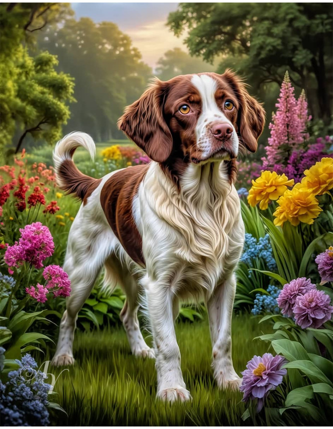 Brittany Spaniel Dog Portrait Paintings Brittany Spaniel Dog Portrait Paintings