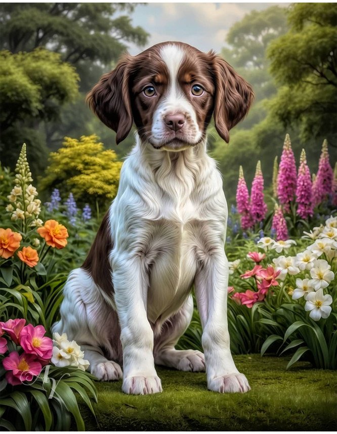 Brittany Spaniel Puppy Portrait Paintings Brittany Spaniel Puppy Portrait Paintings