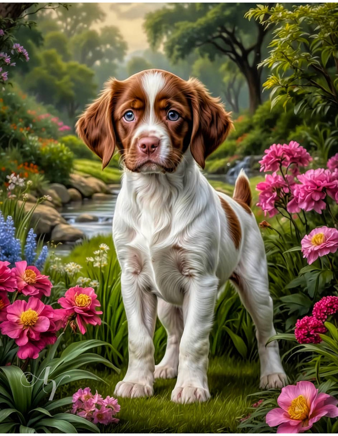 Brittany Spaniel Puppy Portrait Paintings Brittany Spaniel Puppy Portrait Paintings