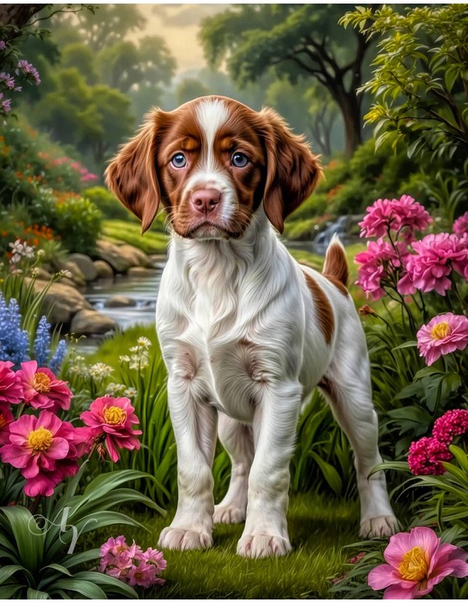 Brittany Spaniel Puppy Portrait Paintings Brittany Spaniel Puppy Portrait Paintings
