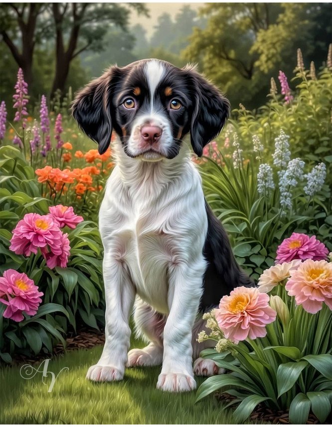 Brittany Spaniel Puppy Portrait Paintings Brittany Spaniel Puppy Portrait Paintings