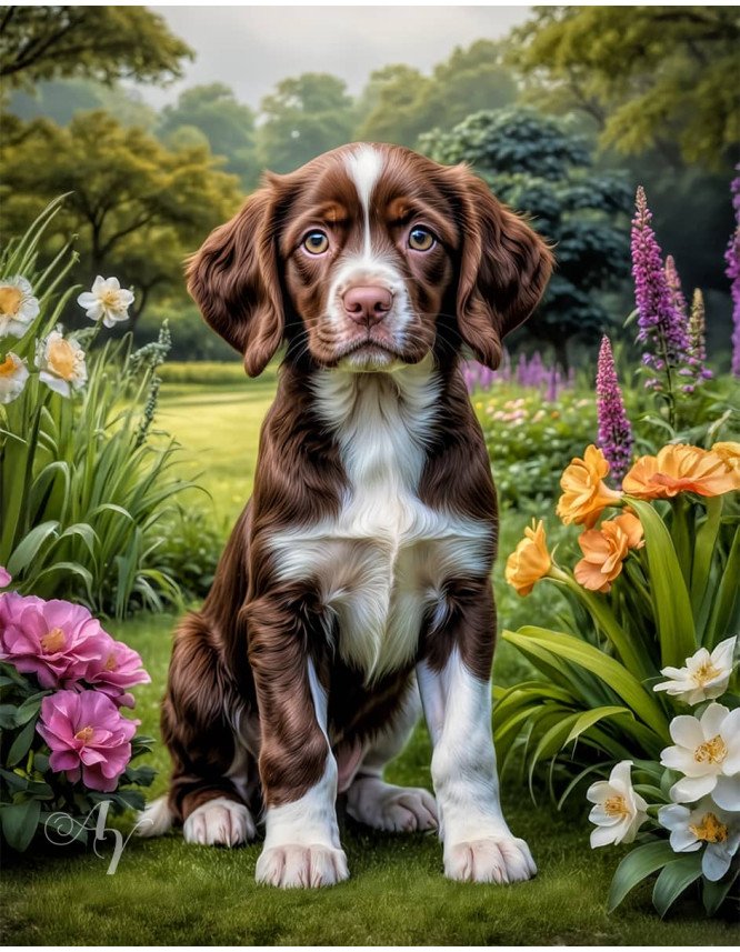 Brittany Spaniel Puppy Portrait Paintings Brittany Spaniel Puppy Portrait Paintings